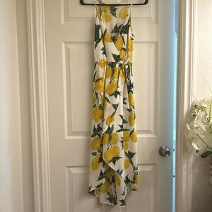 Dream of me! Lemon 🍋 Print High Low Dress Size S